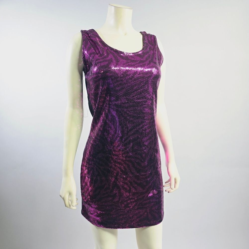 Derek Heart Purple Sequin Dress